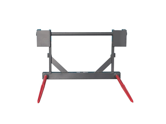 Double Tine Bale Spear Front Loader Euro Bracket Round Square Bale Tractor