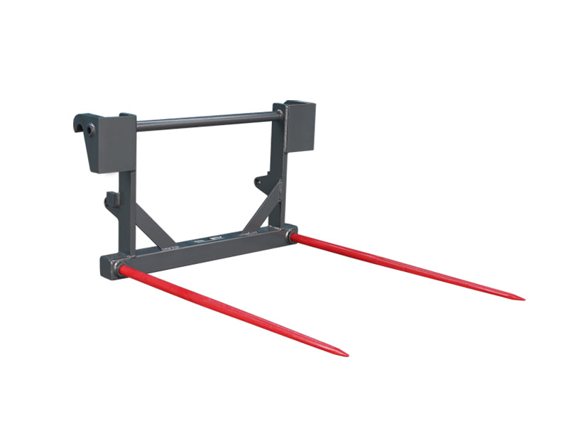 Indlæs billede i Gallery Viewer, Double Tine Bale Spear Front Loader Euro Bracket Round Square Bale Tractor
