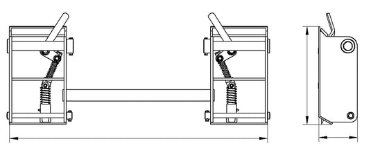 Euro to Skid Steer Quick Attach Adapter, Heavy Duty Conversion Mounting Plate