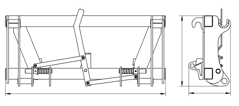 Indlæs billede i Gallery Viewer, Euro to MX Quick Attach Adapter, Heavy Duty Conversion Mounting Plate for Loaders
