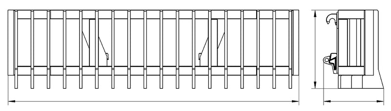 Load image into Gallery viewer, 87 Inch Skid Steer Stick Rake with Side Wings, Euro Hitch Heavy Duty Land Clearing Attachment
