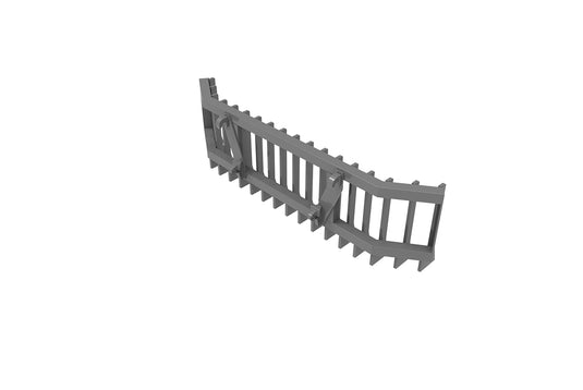 87 Inch Skid Steer Stick Rake with Side Wings, Euro Hitch Heavy Duty Land Clearing Attachment
