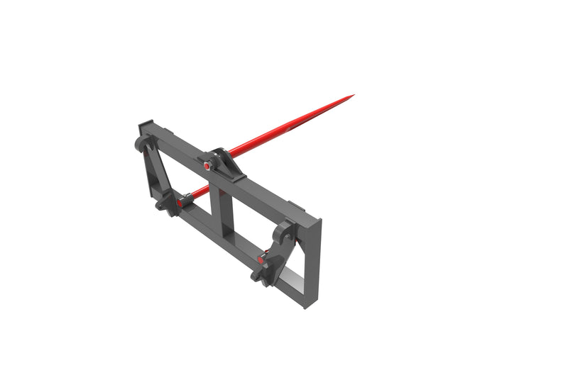 Indlæs billede i Gallery Viewer, Quick Tach Hay Spear Tractor Attachment with Stabilizer Spears Euro T-HS
