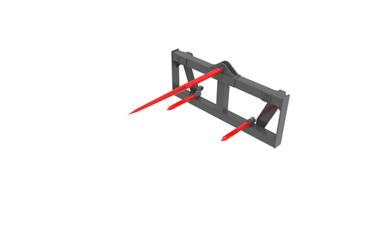 Quick Tach Hay Spear Tractor Attachment with Stabilizer Spears Euro T-HS