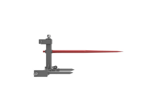 3 Point Hitch Hay Spear Attachment – Cat 1 & Cat 2, 1100mm Main Spear with 2 Stabilizer Spears