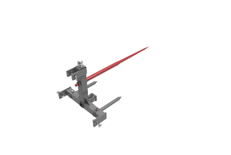 Load image into Gallery viewer, 3 Point Hitch Hay Spear Attachment – Cat 1 &amp; Cat 2, 1100mm Main Spear with 2 Stabilizer Spears
