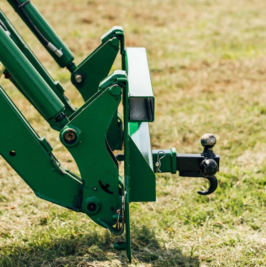 John Deere Front Loader 2" Receiver Hitch Mount Plate – Hook & Pin, Heavy Duty Grade 50 Steel