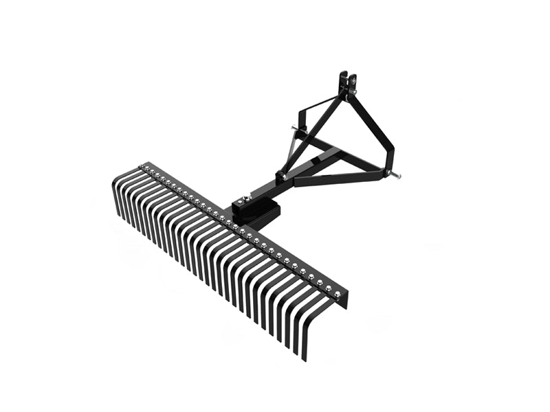 Load image into Gallery viewer, 72 Inch 3-Point Landscape Rock Rake for Cat 1 Compact Tractors, Heavy Duty Attachment
