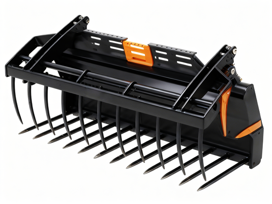 Multifunctional Fork Grab for Telehandler, Manure Silage Waste, Euro Attach, 79-103 Inch