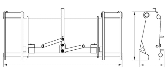 MX to Euro Quick Attach Adapter, Heavy Duty Conversion Mounting Plate for Loaders