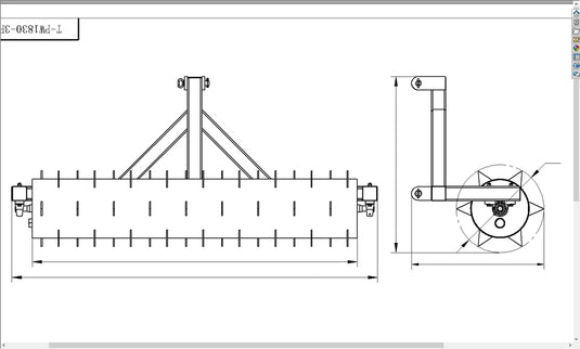 Skid Steer Power Rake Landscape Attachment, Quick Attach Dirt Grader and Leveler for Seedbed Prep
