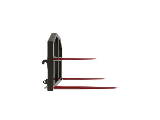 Heavy Duty 3 Tine Round Bale Spear Euro Hitch 1500kg Loader Attachment