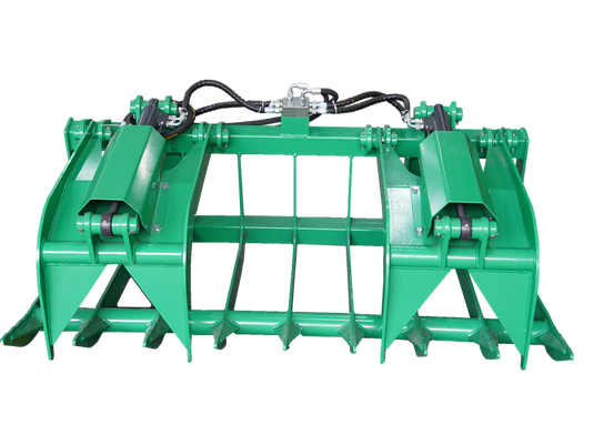 Hydraulic Root Grapple Attachment for John Deere Tractor Serrated Edge Logs Brush Debris
