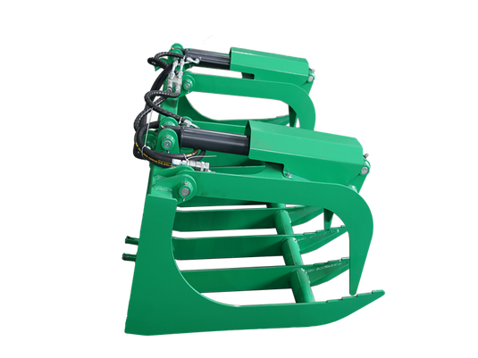 Hydraulic Root Grapple Attachment for John Deere Tractor Serrated Edge Logs Brush Debris
