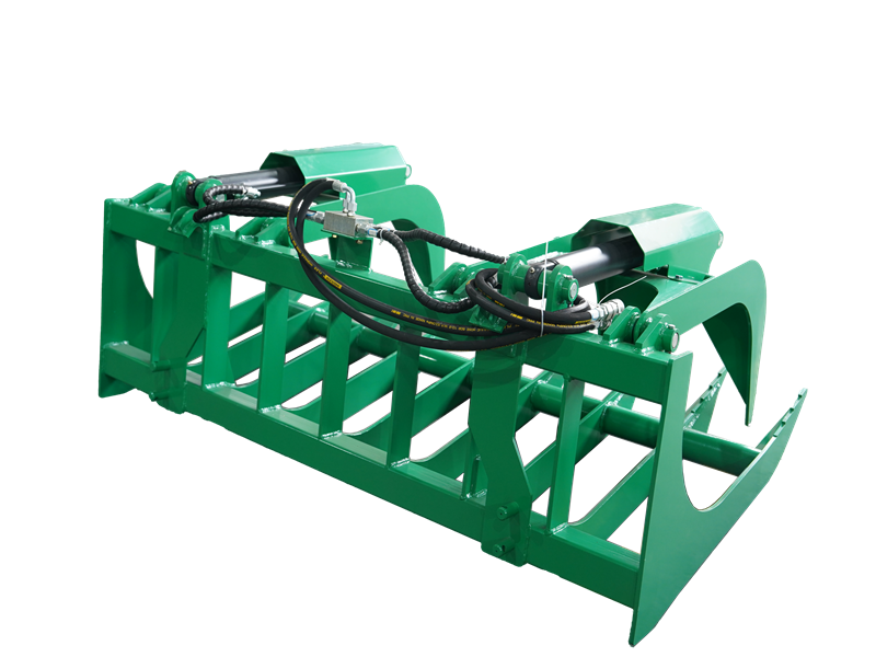 Load image into Gallery viewer, Hydraulic Root Grapple Attachment for John Deere Tractor Serrated Edge Logs Brush Debris
