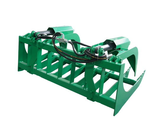 Hydraulic Root Grapple Attachment for John Deere Tractor Serrated Edge Logs Brush Debris