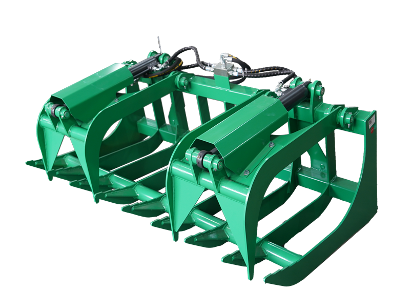 Load image into Gallery viewer, Hydraulic Root Grapple Attachment for John Deere Tractor Serrated Edge Logs Brush Debris
