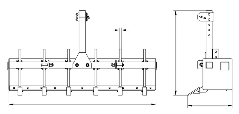 Indlæs billede i Gallery Viewer, Heavy Duty 3 Point Box Blade Scraper 55 Inch Cat 0 Cat 1 Tractor
