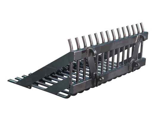 Heavy Duty Stone Forks Front Loader Attachment Euro SMS Compatible Tractor Rock Fork