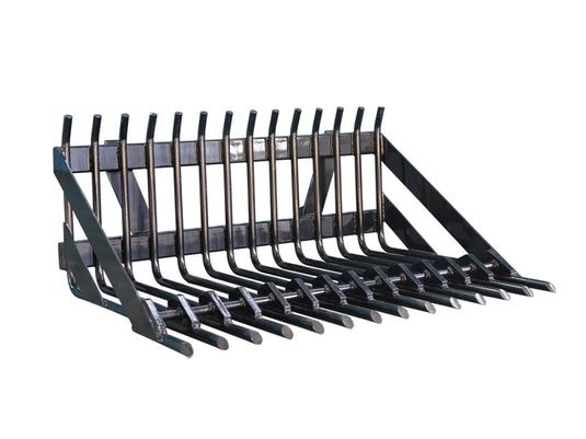 Heavy Duty Stone Forks Front Loader Attachment Euro SMS Compatible Tractor Rock Fork