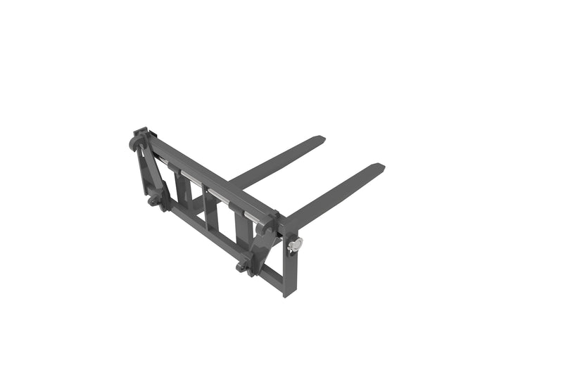 Load image into Gallery viewer, 2-Ton Floating Pallet Fork Frame, Tractor Loader Attachment with Euro or SMS Bracket
