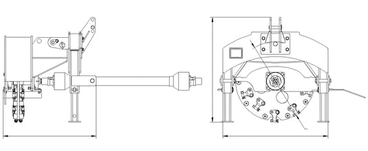 3 Point PTO Stump Grinder 600mm Range Tungsten Carbide Teeth 15 to 45HP Tractor