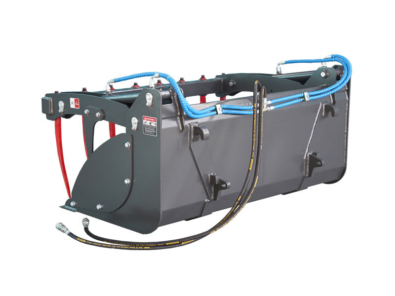Indlæs billede i Gallery Viewer, Hydraulic Silage Grapple Bucket Dual Cylinder Euro Bracket Tractor Attachment
