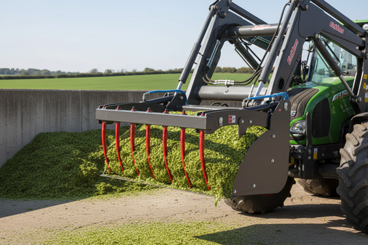 Hydraulic Silage Grapple Bucket Dual Cylinder Euro Bracket Tractor Attachment