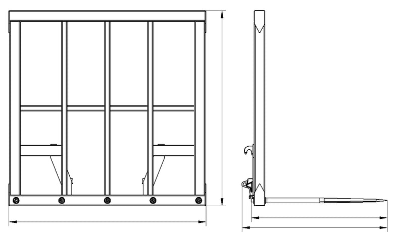 Chargez l'image dans la visionneuse de la galerie, Hay Spear Front Loader Attachment Euro Bracket Round Square Bale T-SHF
