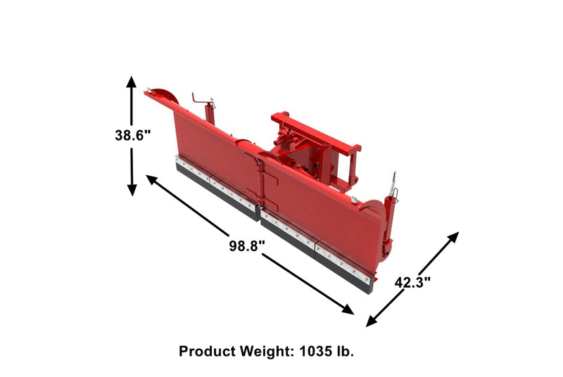 Indlæs billede i Gallery Viewer, Hydraulic V Plow Front Loader Rubber Blade V Shape Straight Angle Snow Plow
