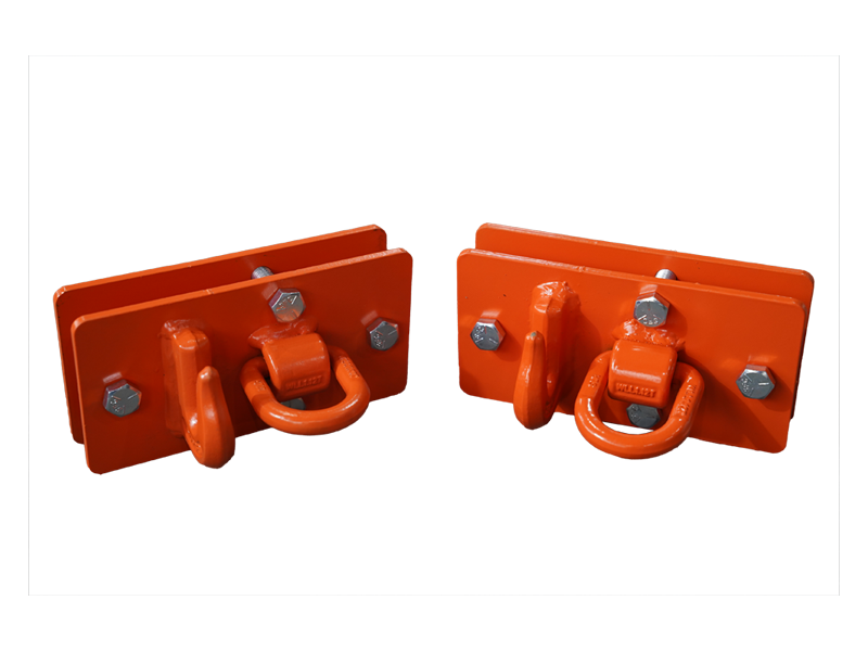 Chargez l'image dans la visionneuse de la galerie, Grade 70 Forged Steel Bolt-On Tractor Bucket Grab Hooks with D Ring Backer Plate, Set of 2
