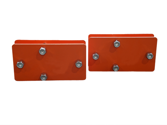 Grade 70 Forged Steel Bolt-On Tractor Bucket Grab Hooks with D Ring Backer Plate, Set of 2
