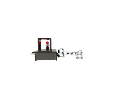 Clamp On Forklift Hitch Receiver, 2 Inch Heavy Duty Steel Adapter for Forklift Tines, No Drill, Fits Standard Hitch Inserts