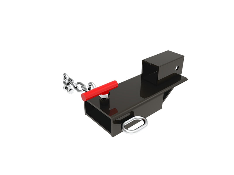 Load image into Gallery viewer, Clamp On Forklift Hitch Receiver, 2 Inch Heavy Duty Steel Adapter for Forklift Tines, No Drill, Fits Standard Hitch Inserts
