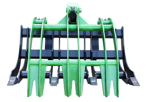 Timber Raker Compact Loader Timber Grab Grapple Rake Attachment for Logs Rocks Brus ...