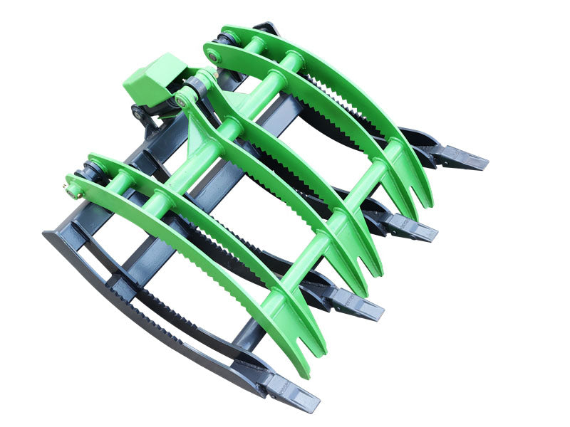 Load image into Gallery viewer, Compact Loader Timber Grab Grapple Rake Attachment for Logs Rocks Brush Replaceable Teeth
