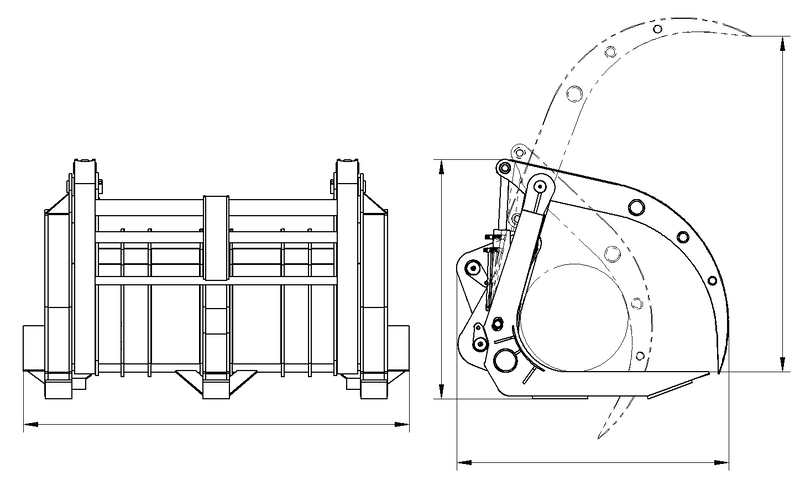 Load image into Gallery viewer, Wheel Loader Timber Grapple Attachment - Heavy Duty Hydraulic Log Grab for Logging
