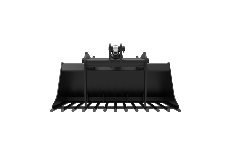 Indlæs billede i Gallery Viewer, Hydraulic Grapple Bucket for Compact Loader, 42-48 Inch, Rock Debris Cleanup Attachment
