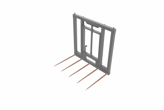 Hydraulic Hay Bale Spear Attachment - Heavy Duty 5-Tine Loader Spear for Round and Square Bales