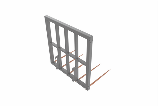 Wheel Loader Hay Forks Attachment - Heavy Duty 5-Tine Bale Spear for Round and Square Bales
