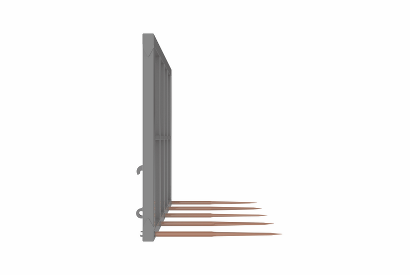 Chargez l'image dans la visionneuse de la galerie, Wheel Loader Hay Forks Attachment - Heavy Duty 5-Tine Bale Spear for Round and Square Bales
