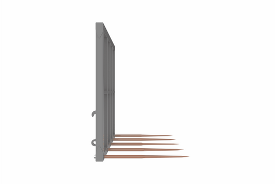 Wheel Loader Hay Forks Attachment - Heavy Duty 5-Tine Bale Spear for Round and Square Bales