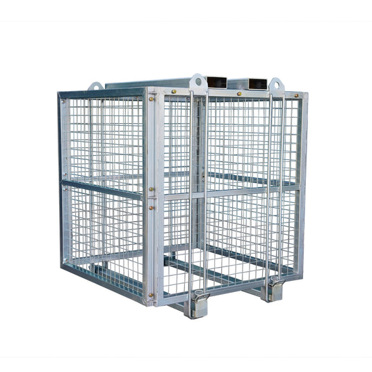 Galvanized Foldable Brick Cage 2000kg SWL – Overhead Crane Lifting