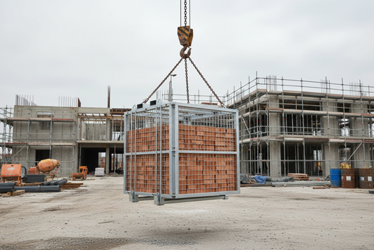 Galvanized Foldable Brick Cage 2000kg SWL – Overhead Crane Lifting