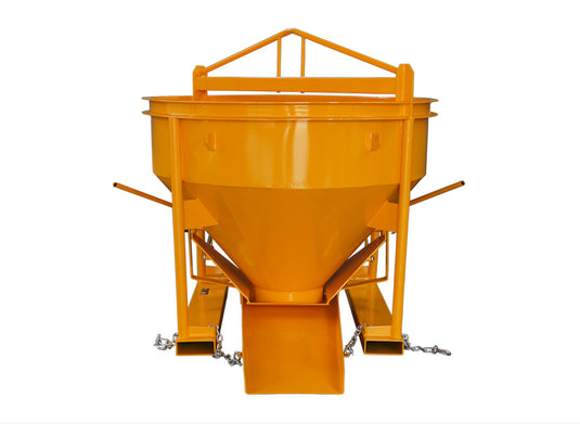 Mobile Crane Lifting Concrete Bucket at Construction Site