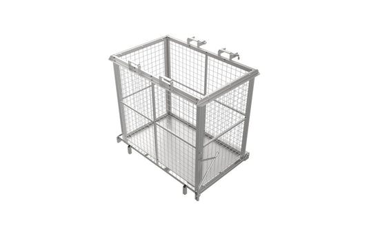 Drop Bottom Skip Bin 1.5m³ – Mesh Sides, Crane & Forklift  1000kg SWL