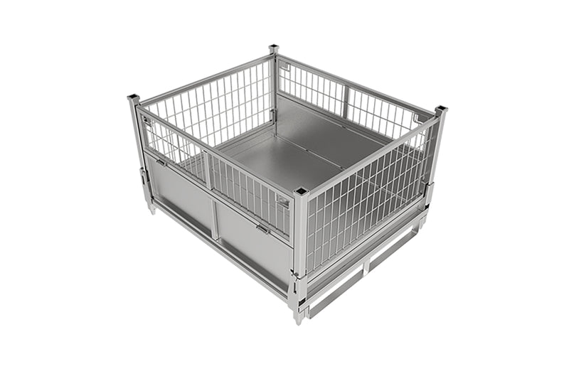 Chargez l'image dans la visionneuse de la galerie, Steel Storage Cage for Pallet Racking – Stackable, Removable Gates  1000kg
