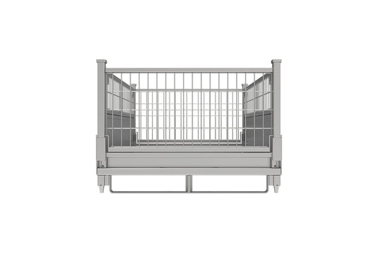 Steel Storage Cage for Pallet Racking – Stackable, Removable Gates  1000kg