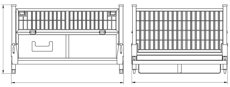 Chargez l'image dans la visionneuse de la galerie, Steel Storage Cage for Pallet Racking – Stackable, Removable Gates  1000kg
