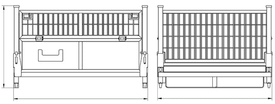Steel Storage Cage for Pallet Racking – Stackable, Removable Gates  1000kg